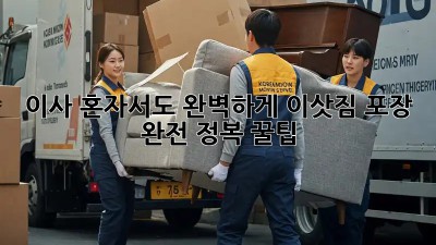 이사, 혼자서도 완벽하게! 이삿짐 포장 완전 정복 꿀팁 ✨